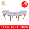European -style hotel ring -shaped stainless steel dining table Large banquet Wedding table Foreign Hotel large dining table