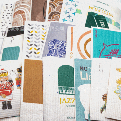 德国抹布现货外贸厨房洗碗布家务清洁不易沾油可降解木浆棉抹布