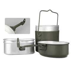 79 German-style lunch boxes Outdoor camping aluminum military lunch boxes Heatable meal containers bento boxes Picnic set of three