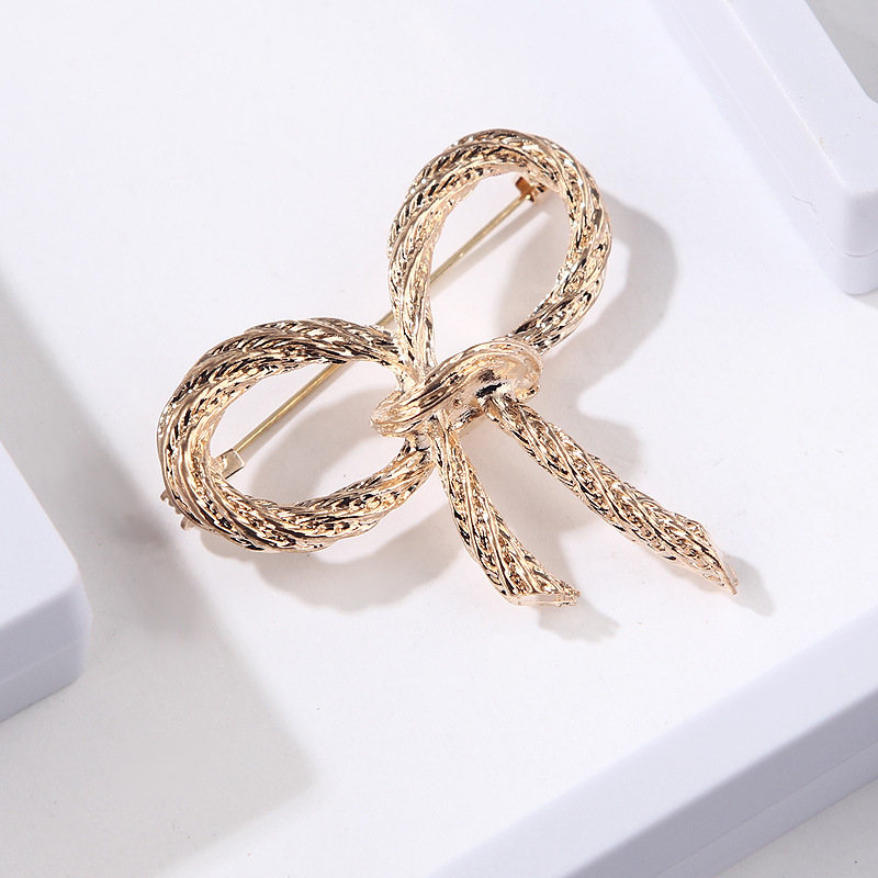 Coreano tutto abbinato modello corda oro tridimensionale goccia di olio farfalla combinata con spilla oro personalità moda accessori da donna_voghion.com