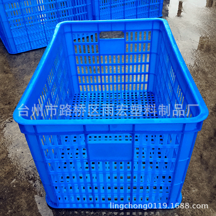 厂家供应新料蓝色600*415*345塑料周转筐 塑料筐量大从优现货供应