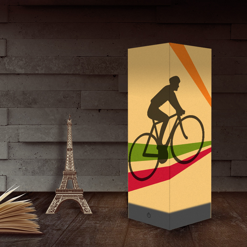 骑行影子灯 创意新款USB小夜灯 可定制节日浪漫礼品FS-P1010