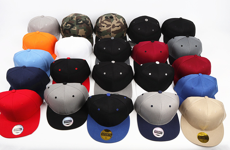154g Weight Unisex Fashion Color Block Solid Color Camouflage Flat Eaves Baseball Cap