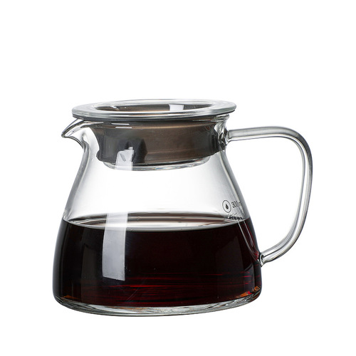High borosilicate glass hand brewed coffee pot cloud pot filter cup filter sharing pot home coffee pot can be printed with logo
