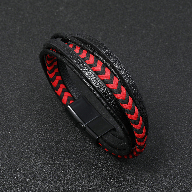fashion creative multilayer leather bracelet