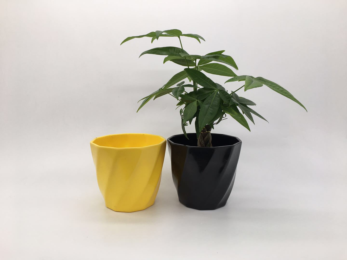 厂家供应新款5尺寸Y18斜纹系列密胺花盆 插花花盆 多肉花盆假花详情图5