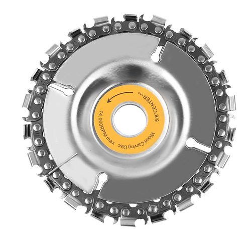 Angle grinder chain saw blade woodworking chain plate planer grinder tea table carving knife 4-inch cutting machine slotting and grinding