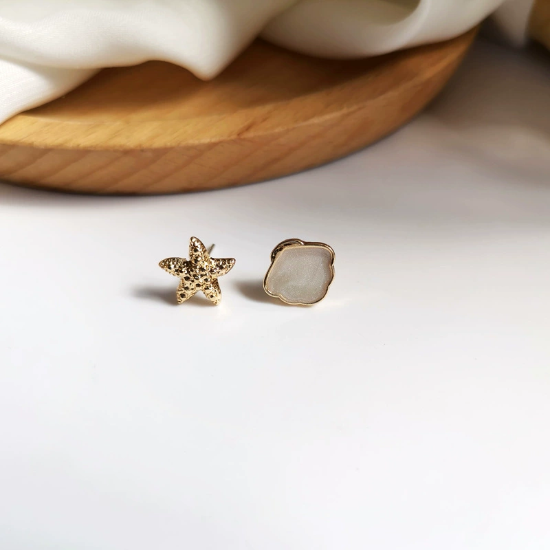 Cute small asymmetrical earrings, airplane for students, silver 925 sample, cloud