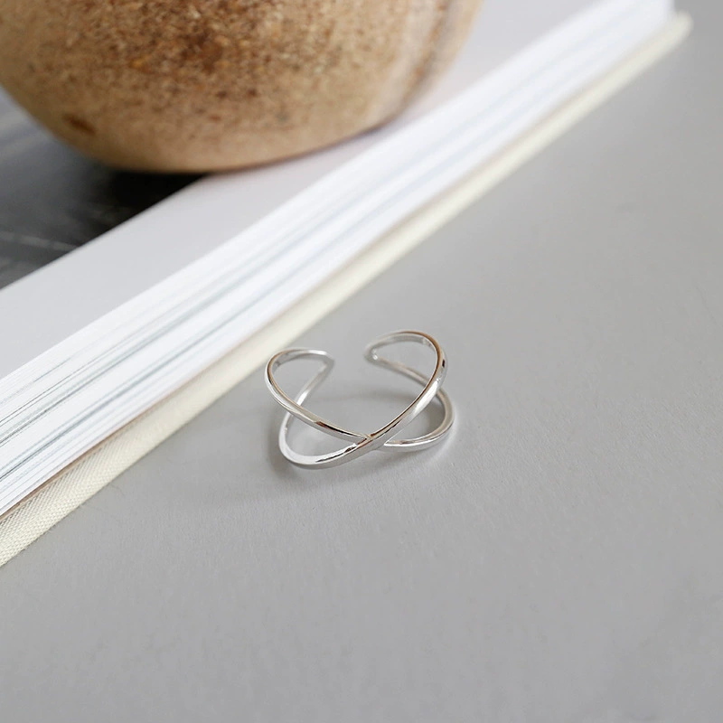 Glossy three dimensional ring, jewelry, Korean style, silver 925 sample