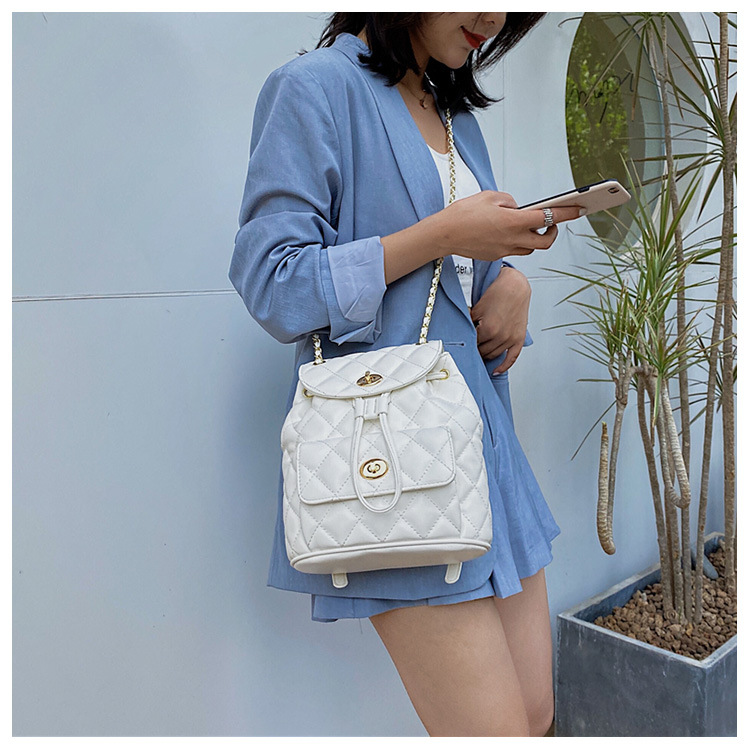 Shoulder Bag New Wave Summer Fashion Diamond Chain Backpack Large Capacity Shoulder Bag Wholesale Nihaojewelry display picture 29