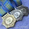 Metal medal customized creative paint medal commemorative medal foreign trade Kazakhstan medal customization