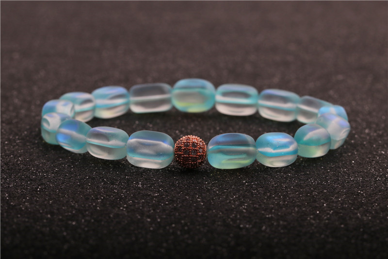 moonstone micro-inlaid zircon diamond bracelet