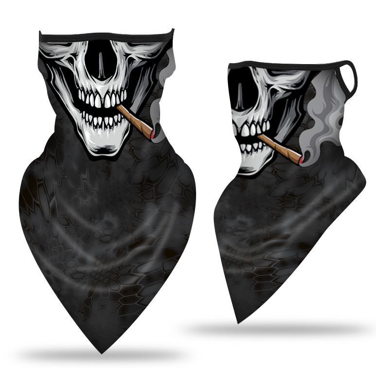 Oído-colgando triángulo bufanda hielo malla de seda máscara transpirable cuello cubierta al aire libre equitación pesca a prueba de viento protector solar cara toalla bufanda