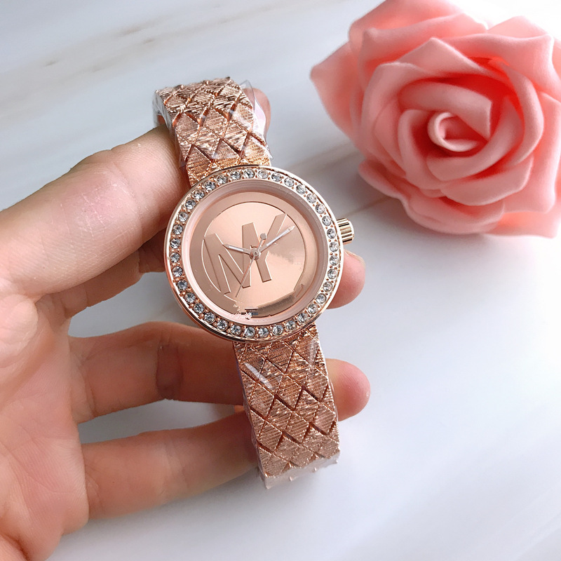 Glam Round Plaid Single Folding Buckle Quartz Women's Watches display picture 3