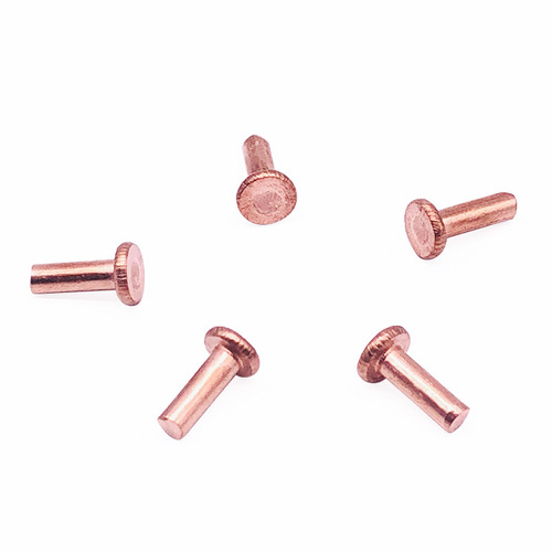 Solid copper rivets, flat head semi-round head semi-hollow rivets
