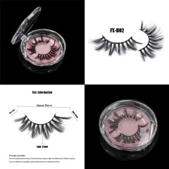 高仿水貂毛睫毛跨境款minkfur lash20款單對粉底水晶盒6d假睫毛