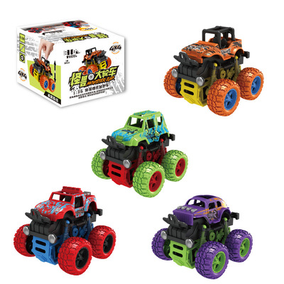 熱賣兒童男孩玩具車四驅慣性越野車翻鬥搖擺大腳汽車模型地攤批發