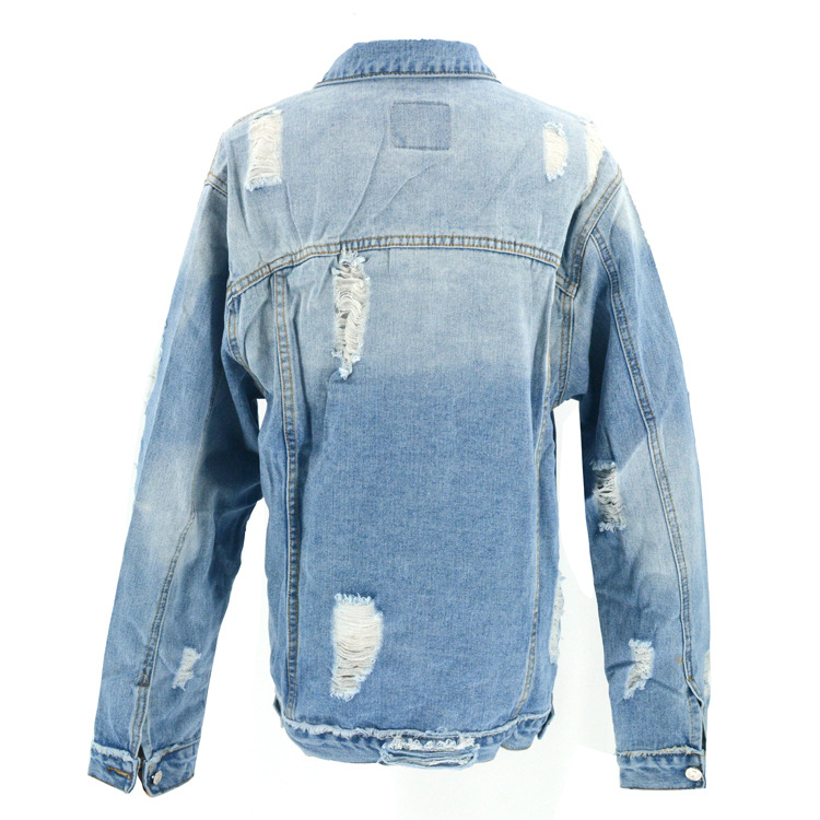 long ripped denim jacket NSSY9115