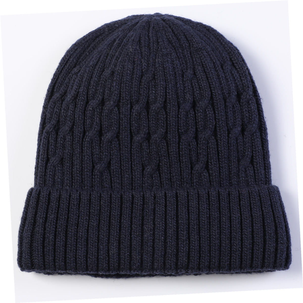 Knitted Beanie Hat For Men Warm Winter Wool Cycling Ear Cap_voghion.com