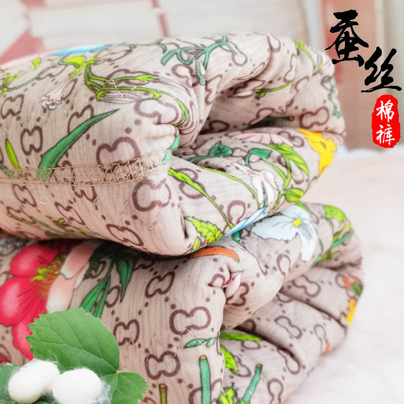 silk thickening keep warm cotton-padded trousers Northeast Exorcism one Paige Show thin Elastic force Plush wool Leggings