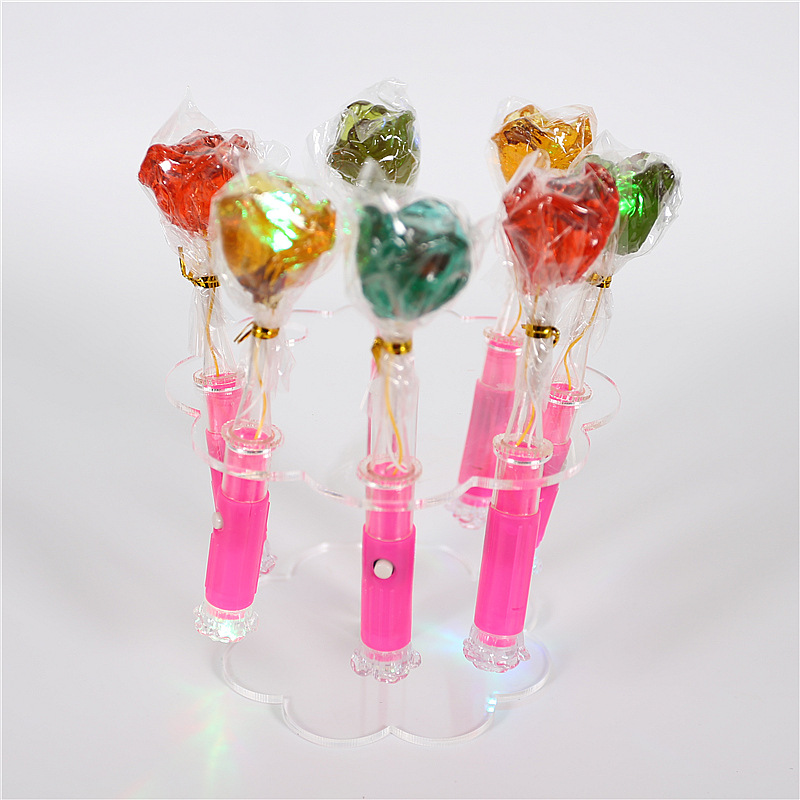 发光棒棒糖 酒吧KTV创意发亮糖果零食 地摊儿童发光水果硬糖|ms