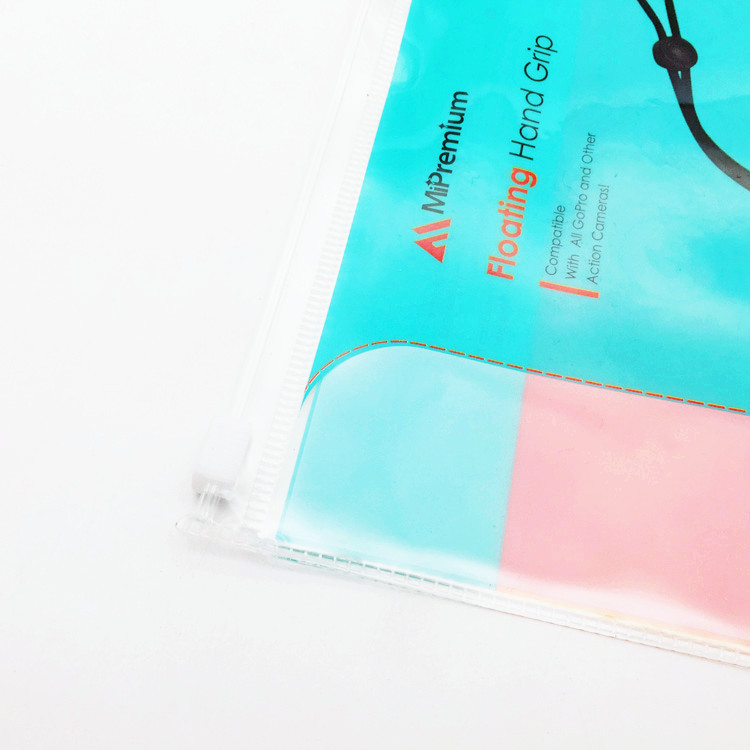 彩印PVC手机自拍杆包装袋 高频PVC拉链袋 PVC数码产品