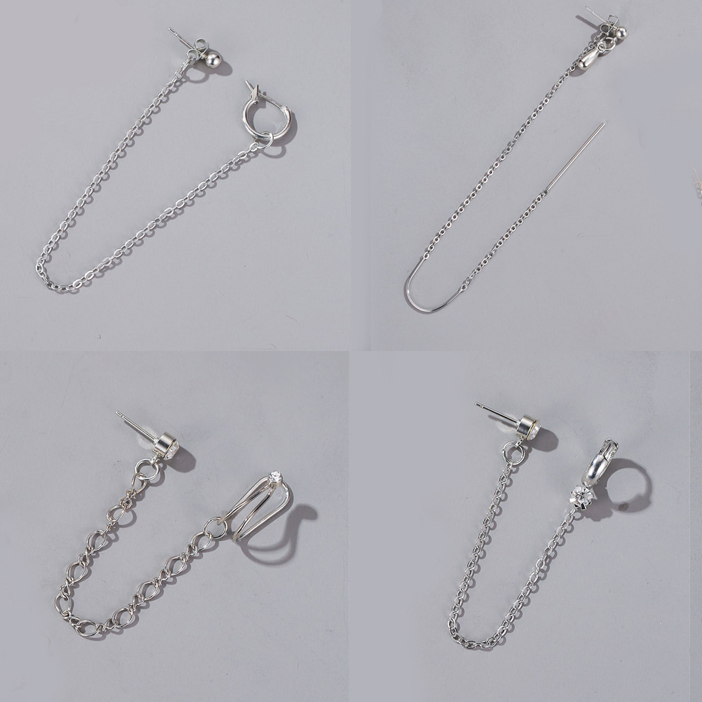 Hot Sale Ohrringe, Persönlichkeit, Einfache Ohrringe, Ohren Clips, Integrierte Ohrringe, Einteilige Wind Ohrringe Mit Quasten display picture 7