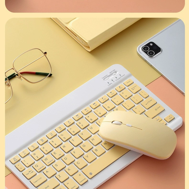 Apple, клавиатура совместимая с планшетом, универсальный держатель для мобильного телефона, мышь, набор, bluetooth, Android