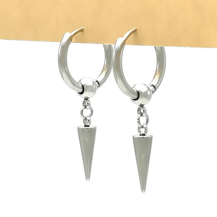 fashionable earrings hip-hop style stainless steel