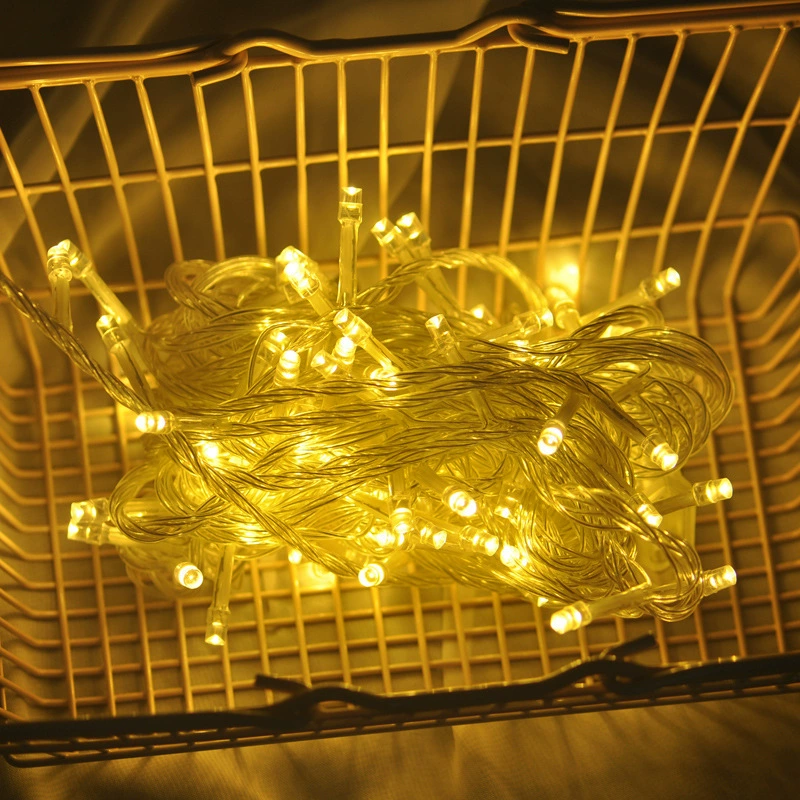 [Фабричная продажа LED-гирлянд мигающих маленьких разноцветных огоньков для наружного использования на Рождество, праздники, украшение комнаты, освещение, оптовая торговля]