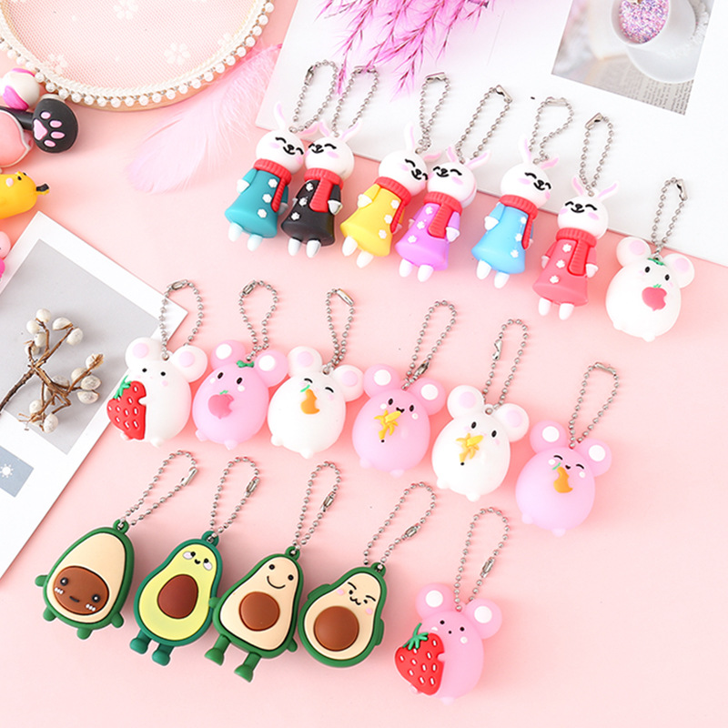 2528卡通钥匙扣创意可爱立体公仔钥匙挂件汽车包包挂饰小礼品促销|ru