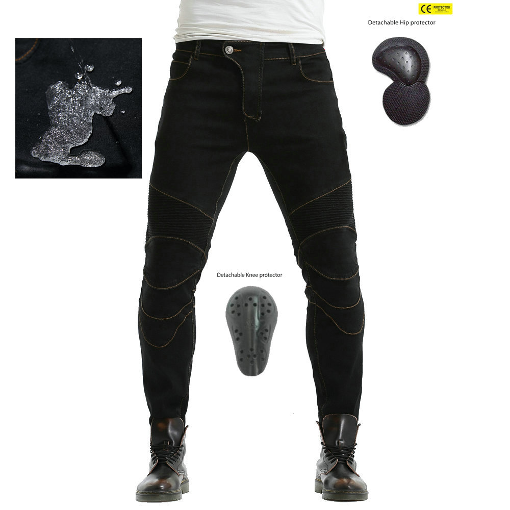 Venta al por mayor transfronteriza VOLERO jeans de motocicleta para hombre Four Seasons motocicleta elástica resistente a la caída pantalones impermeables a prueba de lluvia