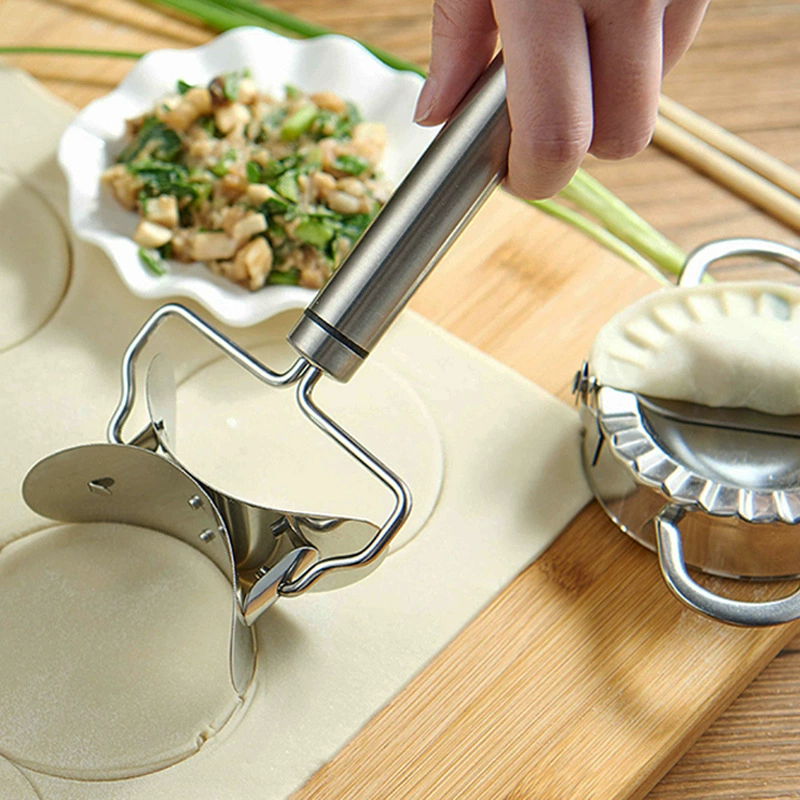 304 stainless steel dumpling leather mold mold dumpling mold mold dumpling tool with handle cut dumpling leather