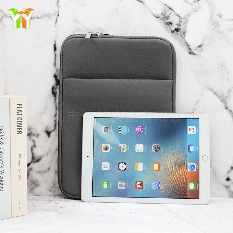 PU leather zipper iPad tablet soft bag business briefcase laptop leather case custom logo