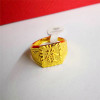 Gold -plated ring Men's opening imitation golden living mouth boss to quit the wealth of the fortune, Fang Ring Di Stall, 18K imitation gold jewelry wholesale