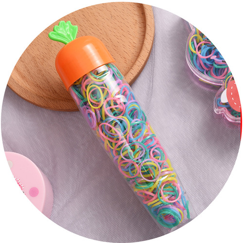 Boxed thickened disposable rubber band children's hair band girl's hair cartoon headband set baby internet celebrity hair accessories