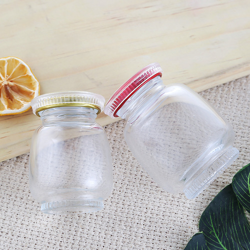 Instant Bird's Nest in divided bottle with lid, hexagonal glass jar, high-temperature resistant, sealed can, sea cucumber health product, logo available