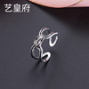 Fashionable quality ring, silver 925 sample, Korean style