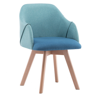 北歐餐廳餐椅單人椅現代簡約實木靠背椅咖啡廳家用休閑椅子