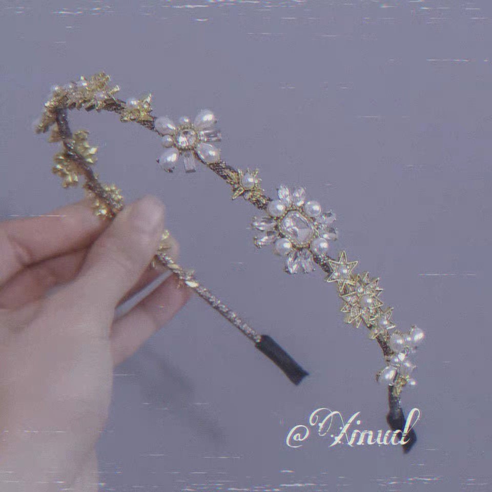 Retro Baroque  Gold Coins Rhinestone Headband display picture 1