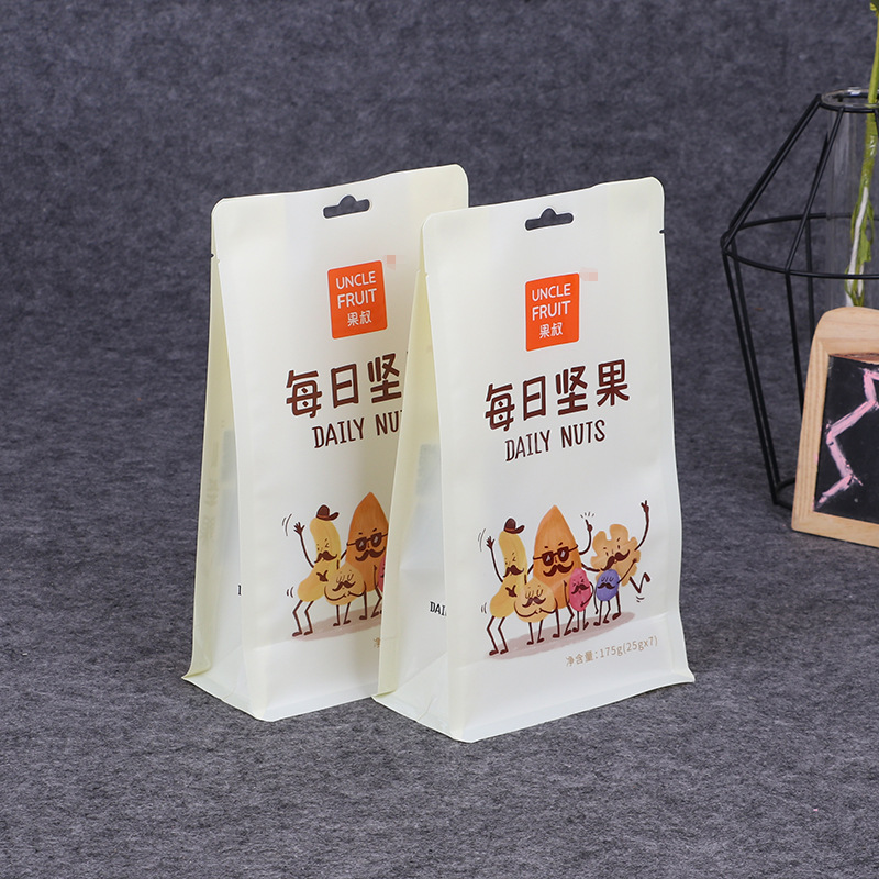 零食包装袋休闲塑料食品袋 创意麦片水果燕麦八边封自立袋批发