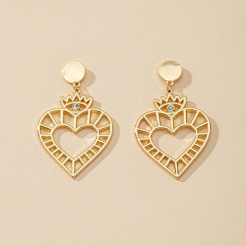 Hot Selling Fashion Metal Love Earrings Wholesale display picture 1