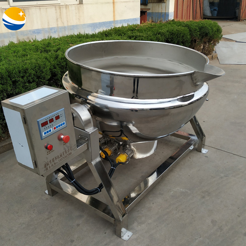 大型不锈钢电加热蜜饯煮锅 200L导热油夹层锅 可倾斜式草莓浸泡锅