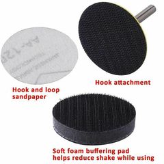 2-inch sandpaper velvet sandpaper set, grinding polishing paper pad abrasive sandpaper 200-piece set + sponge pad sandbox