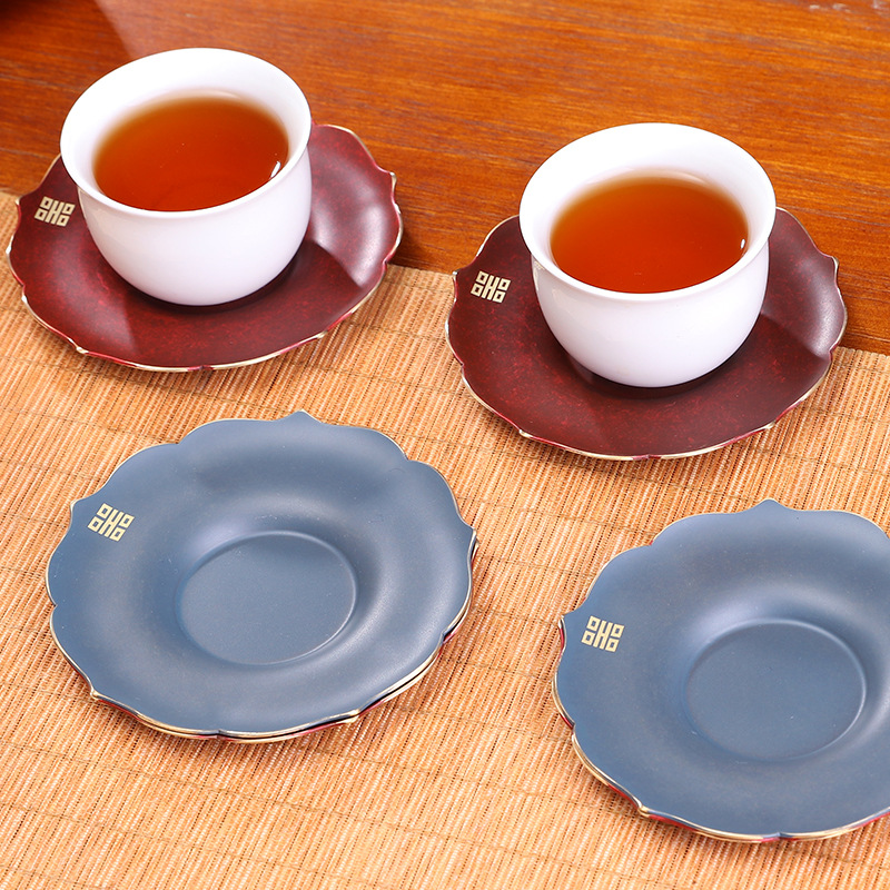 Copper and woody pure bronze cushion cushion cushion kung fu tea set…