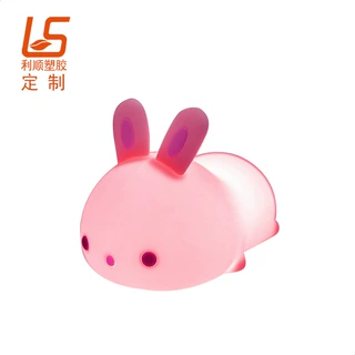 定制硅胶卡通发光夜灯 儿童卡通led小夜灯闪灯 立体公仔硅胶夜灯