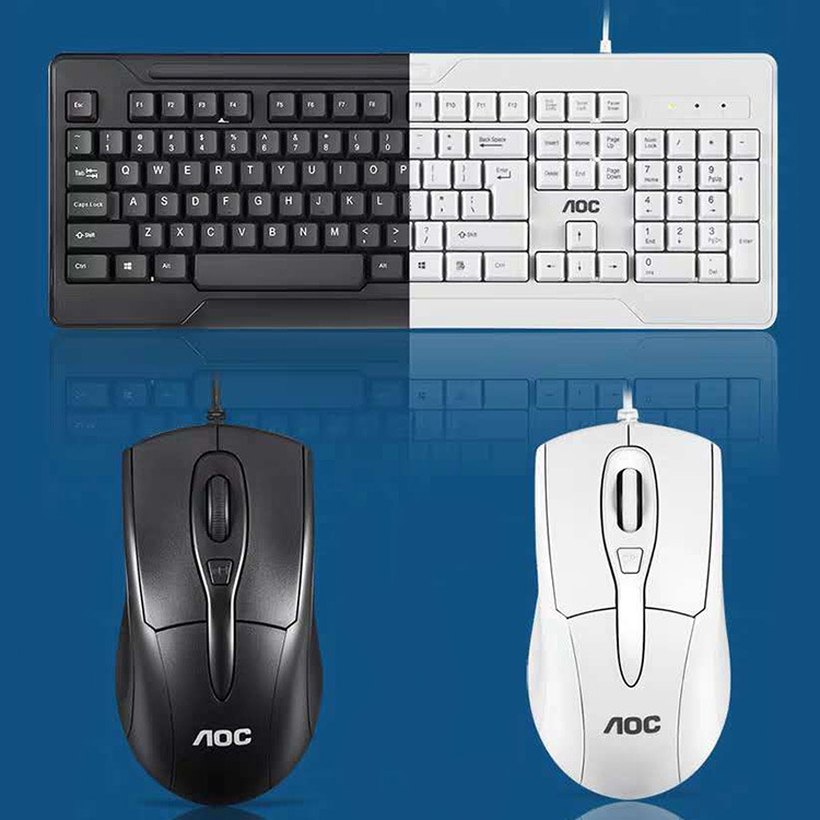 AOC KM160 wired keyboard mouse set game office household USB desktop…