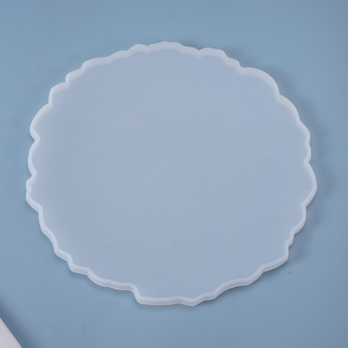 Poppy diy crystal glue mold round lace table coaster desktop ornament fruit plate silicone mold