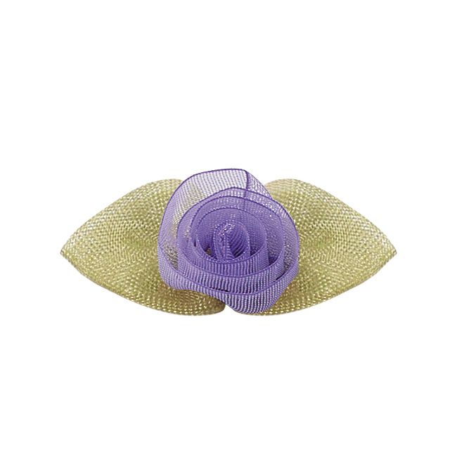 Yao Ming flor decoración cinta flor acabado melocotón corazón hoja de tres puntos rizado corazón flor ropa interior Decoración Accesorios cinta pequeña flor