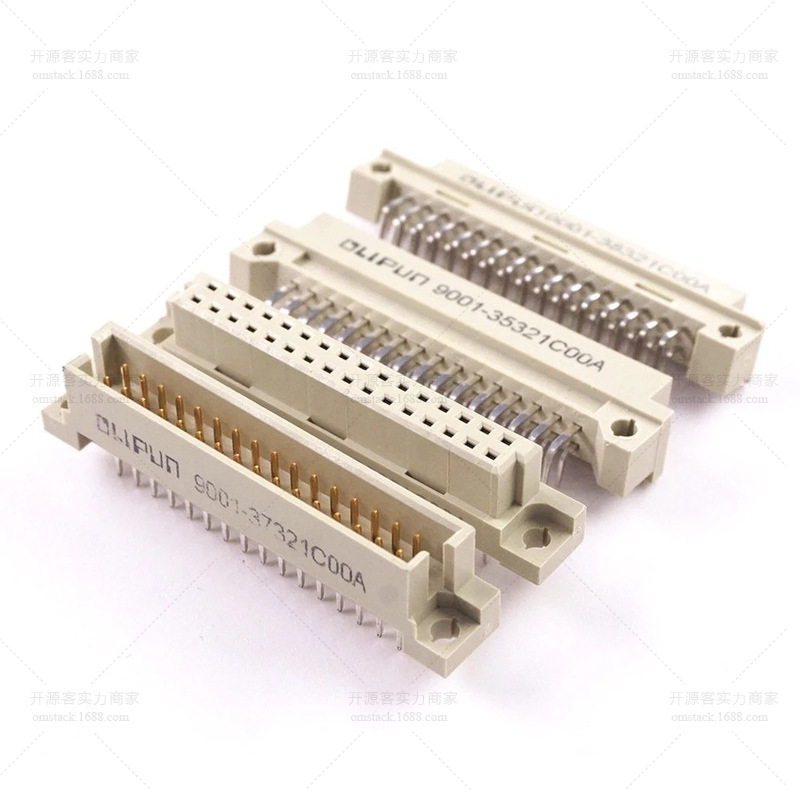 欧式插座9001-35321C00A 36321 37321 38321 2排 32P直弯针公母头